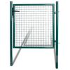 vidaXL Enojna vrata za ograjo 100x100 cm pra&scaron;no barvano jeklo