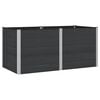 vidaXL Vrtna visoka greda Črna 200 x 100 x 91 cm WPC in aluminij