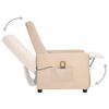vidaXL Masažni stol krem blago