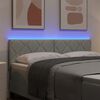 vidaXL LED glava postelje Svetlo siva 144 cm Umjetno usnje