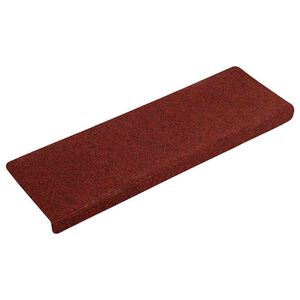 vidaXL Stopni&scaron;čne preproge samolepilne 15 kosov 65x21x4 cm bordo rdeče pravokotne robove