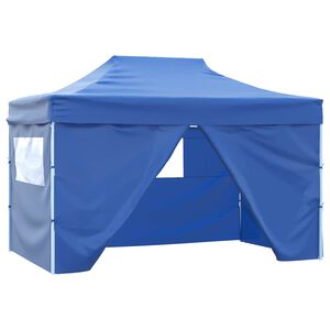 vidaXL Zabavni &scaron;otor 291 x 431 x 315 cm Modra Oxford tkanina
