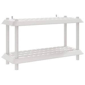 vidaXL Polična enota 2 nivojev 100 x 40 x 55,5 cm PP Bela
