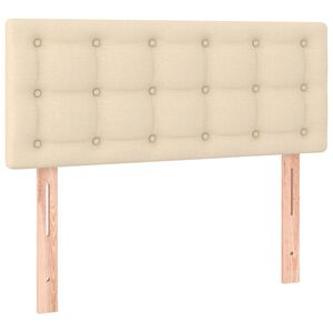 vidaXL Posteljno vzglavje krem 80x5x78/88 cm blago