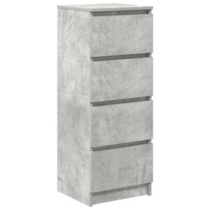 vidaXL Komoda betonsko siva 37,5x35x99 cm inženirski les