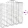 vidaXL Obokane gabion ko&scaron;are 11kosi 200x50x180/200 cm pocinkano železo