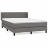 vidaXL Box spring postelja z vzmetnico siva 140x190 cm umetno usnje