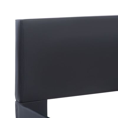 vidaXL Posteljni okvir LED črno umetno usnje 120x200 cm