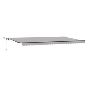 vidaXL Vlečna tenda Svetlo siva 600 &times; 300 cm Poliester
