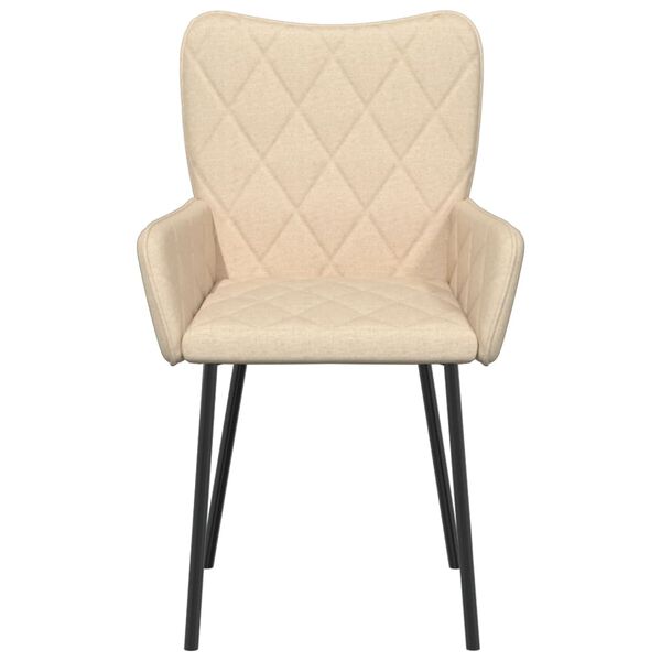 vidaXL Jedilni stoli 2 kosa krem blago