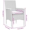 vidaXL Komplet za jedilnico v vrtu z blazino 5 pcs Siva poli ratan