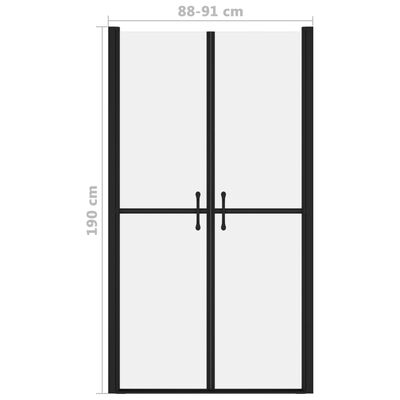 vidaXL Vrata za tuš mlečna ESG (88-91)x190 cm