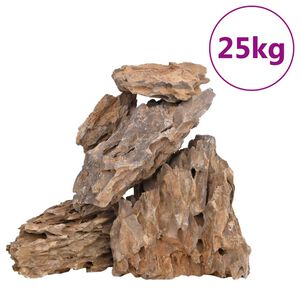 vidaXL Zmajev kamen 25 kg me&scaron;ane barve 10-30 cm