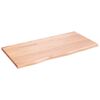 vidaXL Stenska polica svetlo rjava 80x40x2 cm trdna hrastovina