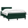 vidaXL Box spring postelja z vzmetnico temno zelena 120x210 cm žamet