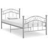 vidaXL Posteljni okvir siv kovinski 90x200 cm