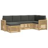 vidaXL Zunanja garnitura za sedenje 6 pcs Bela in antracit Poliester