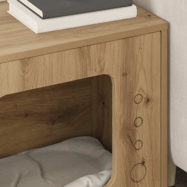 vidaXL Mačja hi&scaron;a Oreh 51 x 30 x 42,5 cm Konstruiran les