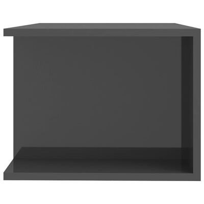 vidaXL TV omarica z LED lučkami visok sijaj siva 90x39x30 cm