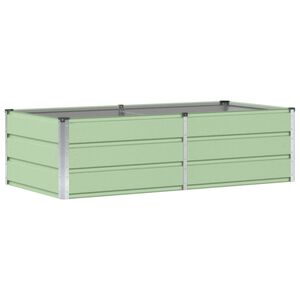 vidaXL Cvetlično korito Zelena 160 x 80 x 45 cm Jeklo