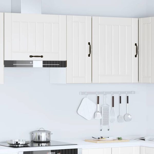 vidaXL Kuhinjska stenska omarica Lucca bel inženirski les