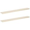vidaXL Okenske police 2 kos Bela 160 x 20 x 2 cm Masivno hrastovo les