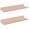 vidaXL Ležeča polica 2 pcs Roza 30 x 9 x 2,5 cm Jeklo