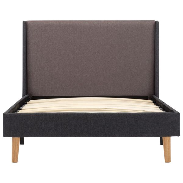vidaXL Posteljni okvir taupe blago 100x200 cm