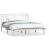 vidaXL Posteljni okvir bel 150x200 cm trden les