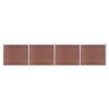 vidaXL Komplet ograjnih panelov WPC 699x146 cm rjav