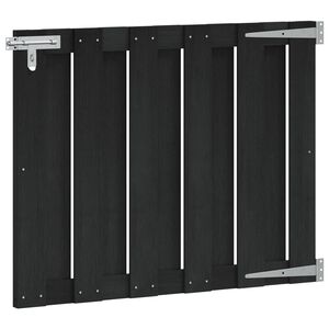 vidaXL Vrtna vrata 100 x 80 cm WPC in aluminij Črna