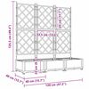 vidaXL Vrtni lonček 3 pcs Črna 120 x 40 x 125,5 cm Jeklo