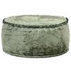 vidaXL Okrogel tabure iz žameta 40x20 cm zelen