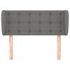 vidaXL Vzglavje z u&scaron;esi temno sivo 83x23x78/88 cm blago