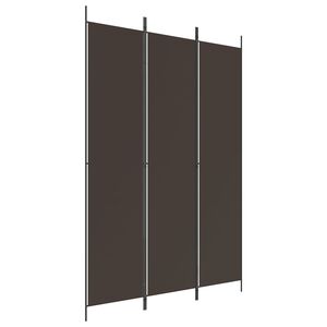 vidaXL Paravan 3-delni rjav 150x220 cm blago