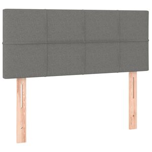 vidaXL Posteljno vzglavje temno sivo 80x5x78/88 cm blago