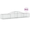 vidaXL Obokane gabion ko&scaron;are 11 kosi 300x50x40/60 cm pocinkano železo