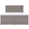vidaXL Box spring postelja z vzmetnico taupe 180x200 cm blago