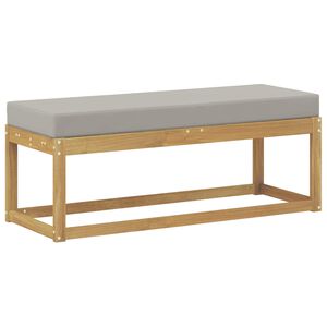 vidaXL Zunanji stolček klop Bela 115 x 43 x 45 cm Masiven les akacije