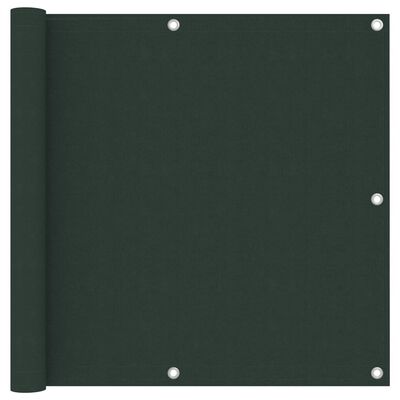 vidaXL Balkonsko platno temno zeleno 90x500 cm oksford blago