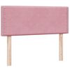 vidaXL Box Spring postelja z vzmetnico Pink 100x220 cm Velvet
