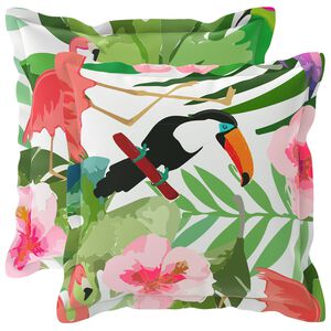 vidaXL Prevleka za blazino 2 kos HOUTEN večbarvno 30 x 30 cm Poliester