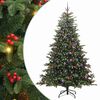 vidaXL Umestno božično drevo Zelena 240 cm PVC, kovina in plastika