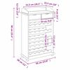 vidaXL Stojalo za vino Naravna 58 x 28 x 90 cm Masivno borovo les