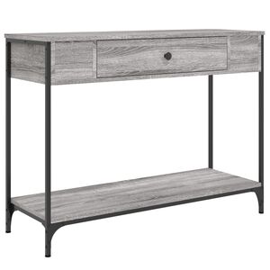 vidaXL Konzolna mizica siva sonoma 100x34,5x75 cm inženirski les