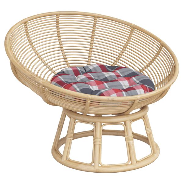 vidaXL Okrogla blazina rdeča karo &Oslash; 60 x 11 cm oxford tkanina