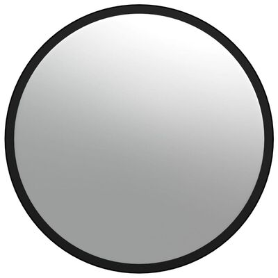 vidaXL Notranje konveksno prometno ogledalo črno Ø40 cm akril