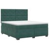 vidaXL Postelja boxspring z vzmetnico Temno zelena 140 x 200 cm Žamet