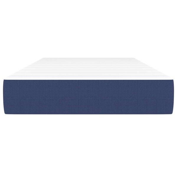 vidaXL Vzmetnica z žepkasto vzmetjo modra 80x200x20 cm blago