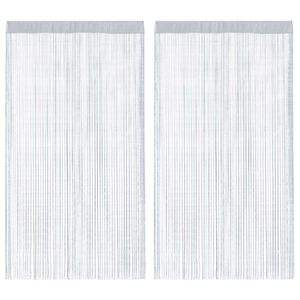 vidaXL Zavese iz nitk 2 kosa 100x250 cm svetlo sive barve